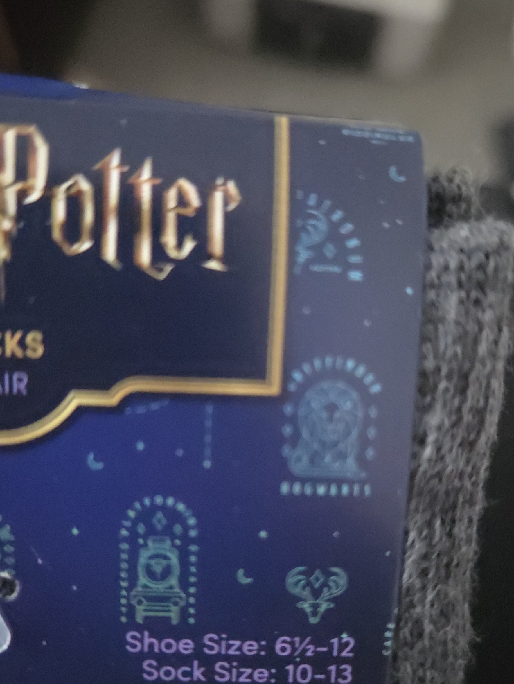 Warner Bros. Harry Potter Gray Casual Socks 2/$8 Deal In Closet - Picture 2 of 2